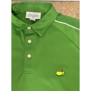 Masters Performance Polo Shirt Mens Medium Green Short Sleeve Raglan Golf